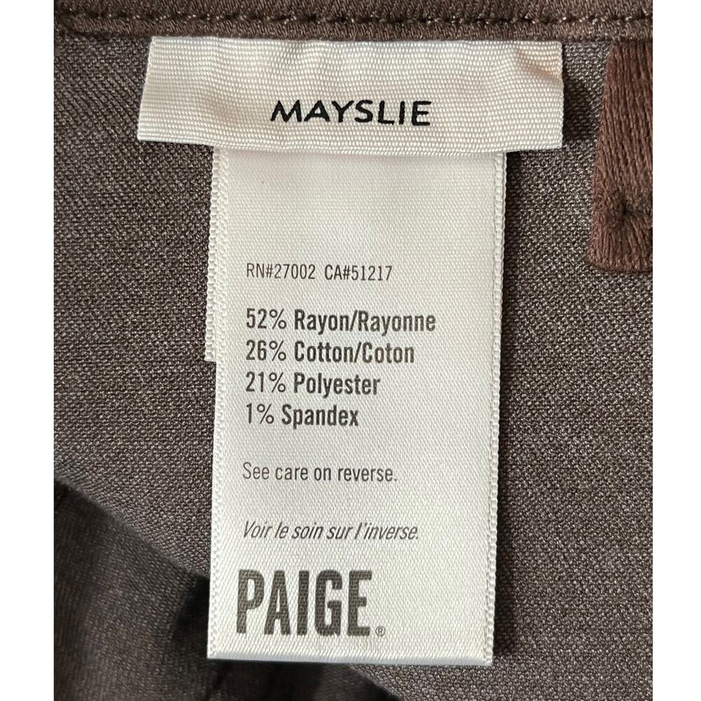 Paige Pants Mayslie coated jogger brown size 32 - Picture 6 of 7